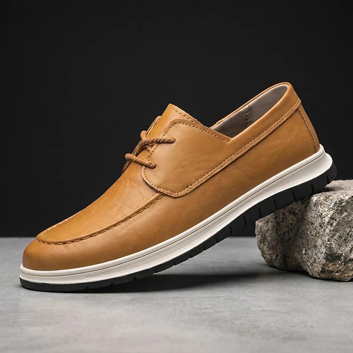 Elio | Earth Tone Vegan Leather Sneakers