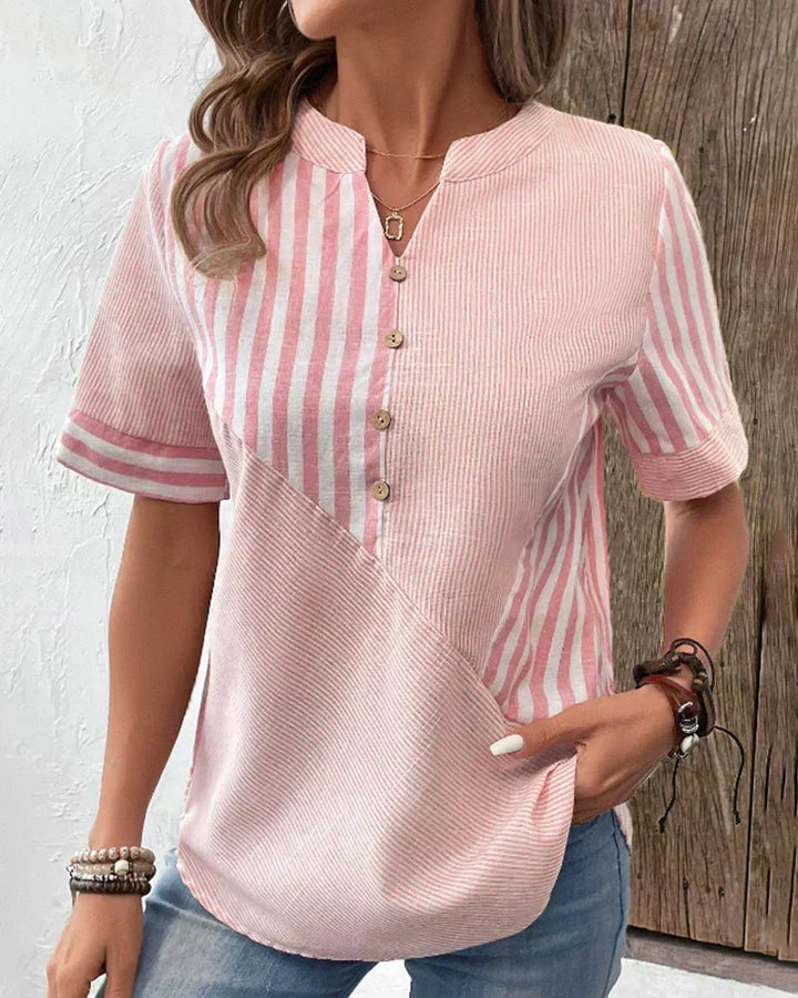 Sandra Classic Striped Top - Elena Harper