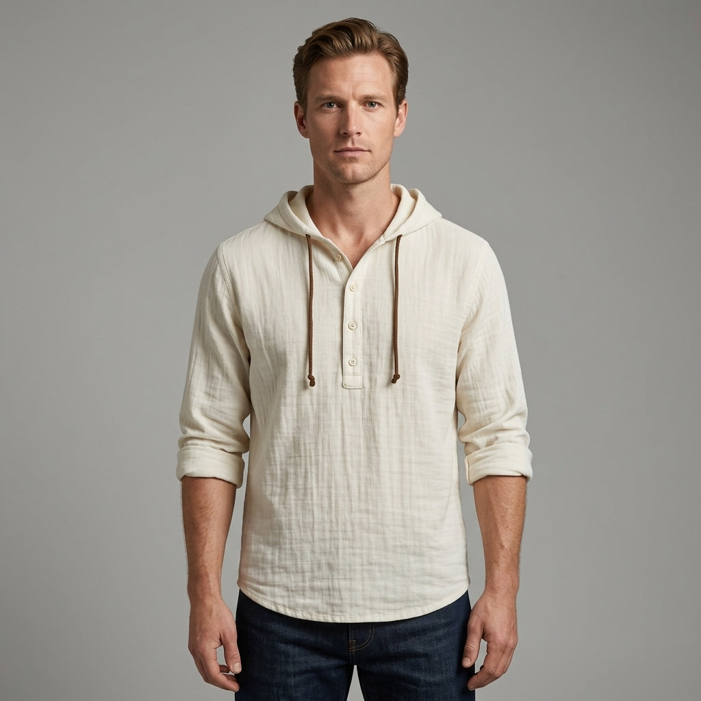Harrington Oxford | Hooded Summer Shirt For Men