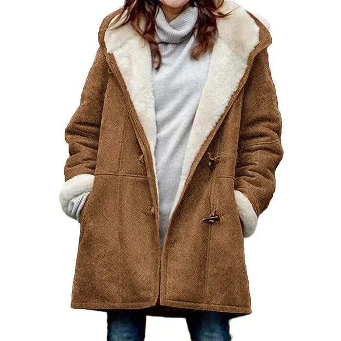 Emily Elegant Fur-Lined Coat, view 8 - Elena Harper