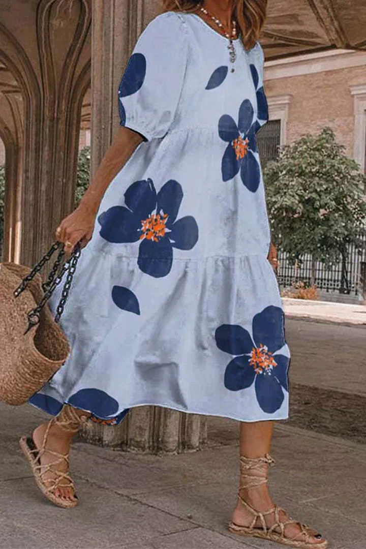 Dress with a flared skirt ideal for a feminine and romantic look