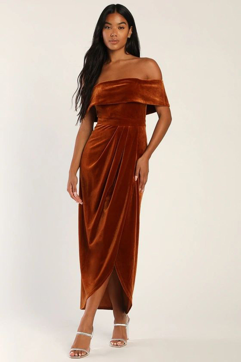 Elegant Velvet Dress for Women - Fatima