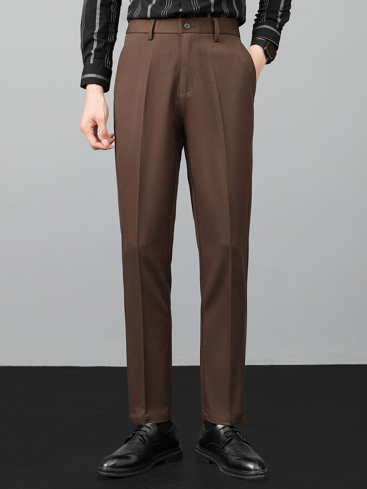 Twisted Knit Henley Shirt & Slim Fit Narrow Leg Pants - Elena Harper