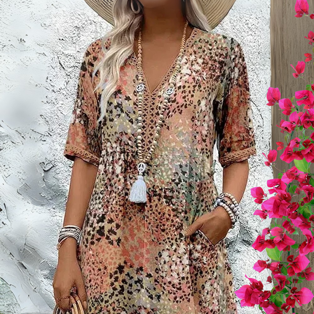 Vanessa Flowing Boho Dress - Elena Harper