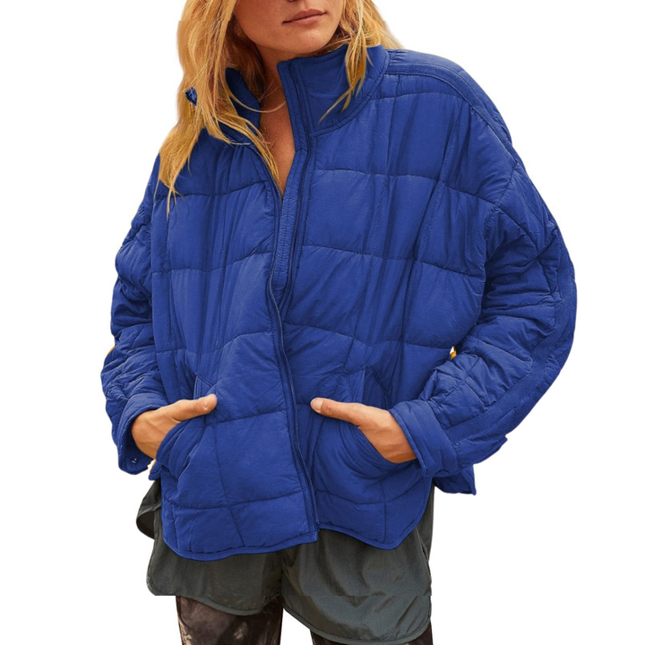 April Lightweight Compact Puffer Jacket with Zip Front for Women - Elena Harper