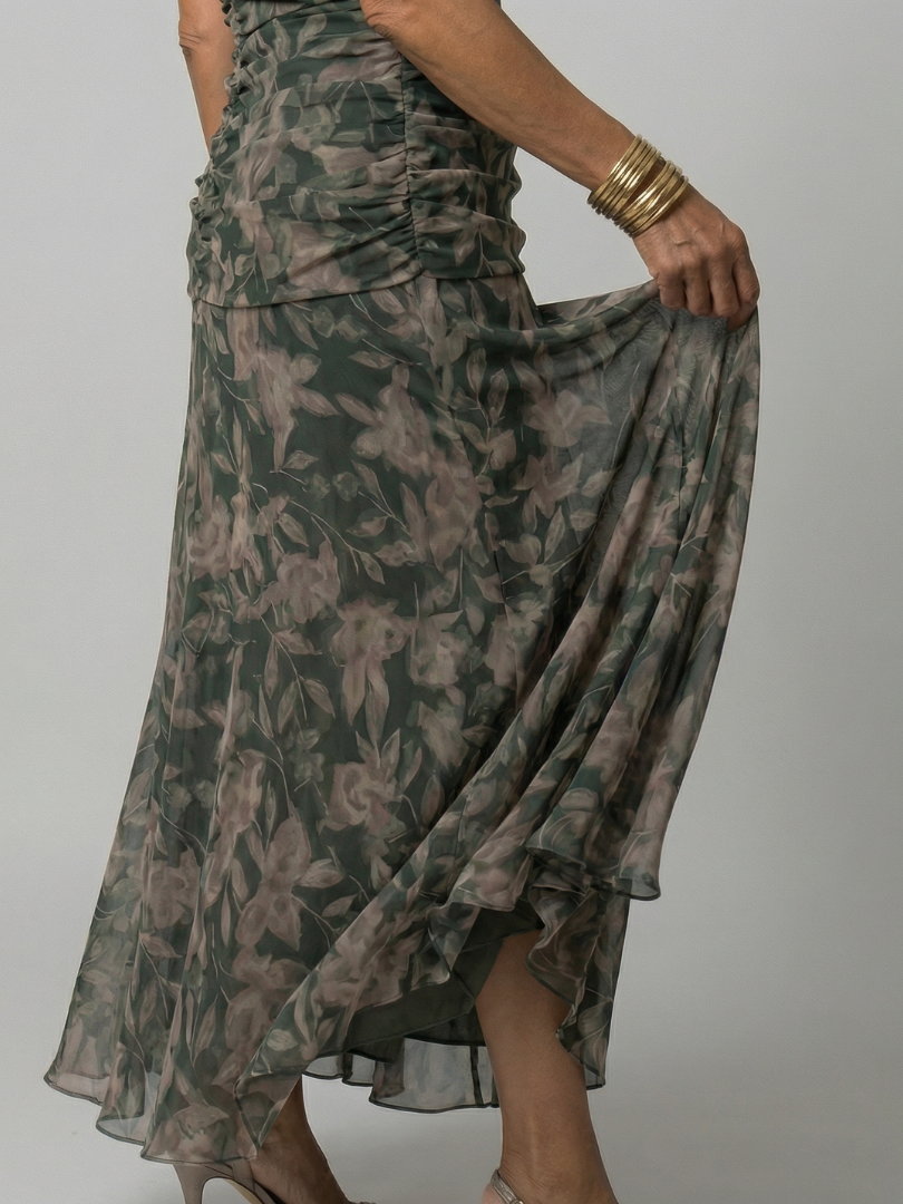 Calen Off Shoulder Flow Midi Dresses - Elena Harper