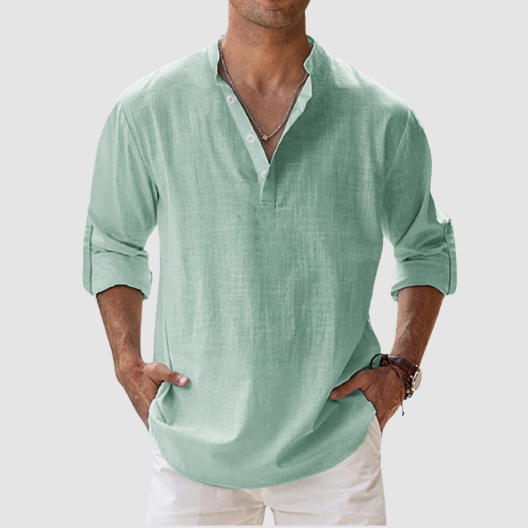 Lewis Breathable Linen Shirt - Elena Harper