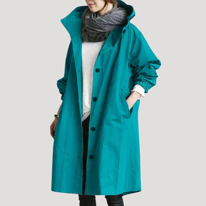 Elegant Long Buttoned Women's Coat