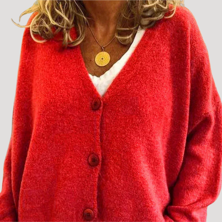 Women's Buttoned Casual Fit Cardigan