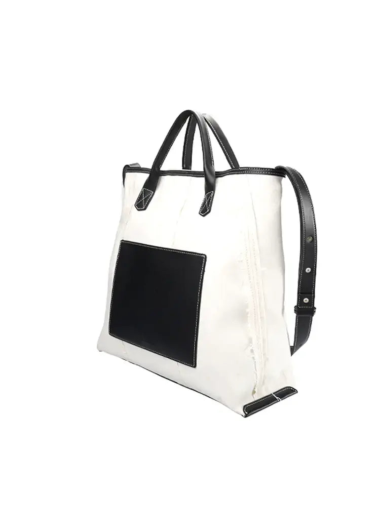 New Large-Capacity Canvas Tote Shoulder Bag, view 4 - Elena Harper