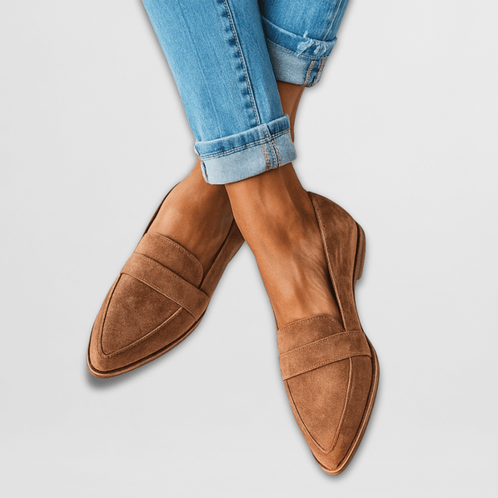 Helen Orthopedic Soft Suede Loafers - Elena Harper