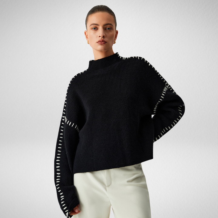 Eliane Elegant Cutout Sweater - Elena Harper
