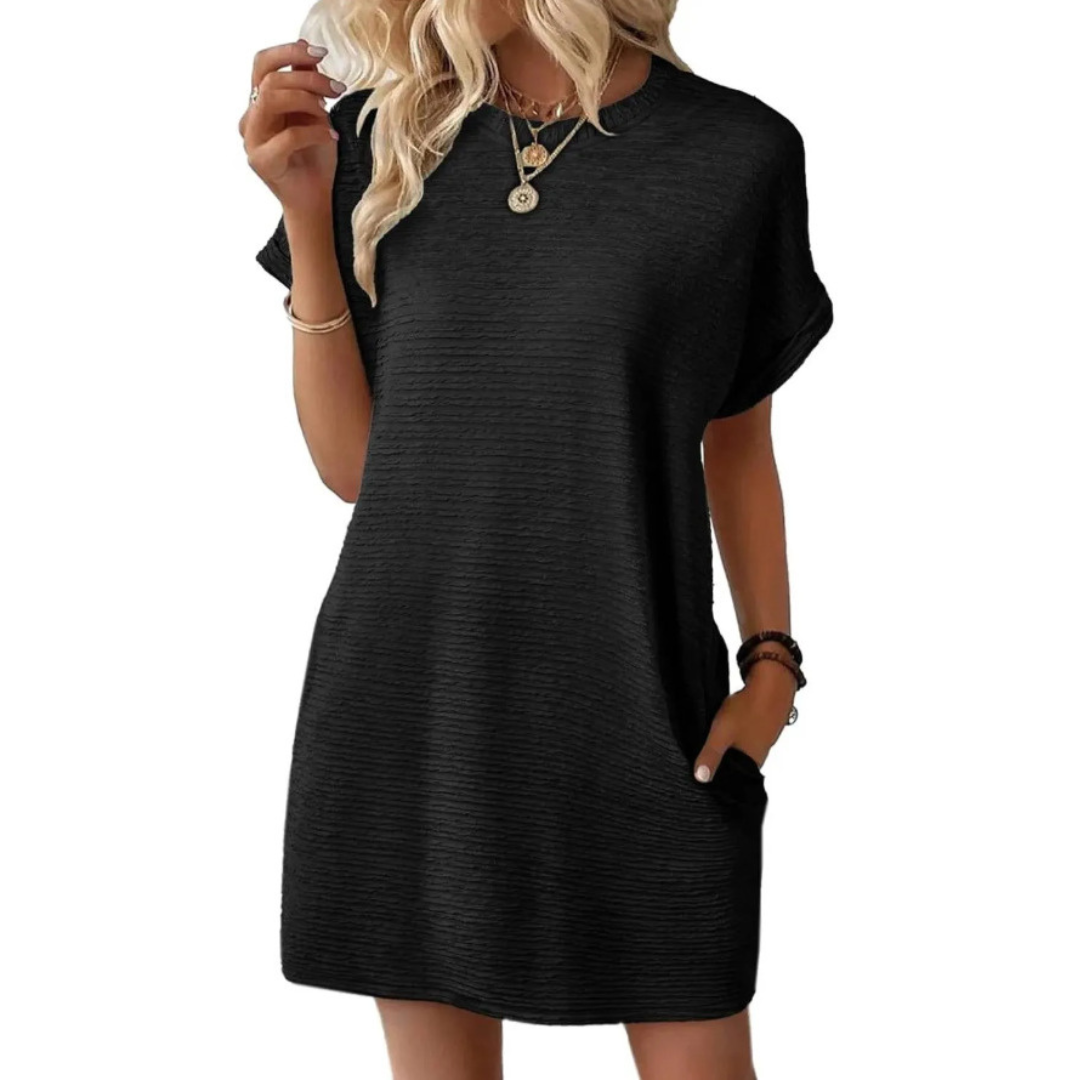 Sophia Laid-back Chic T-shirt Dress - Elena Harper