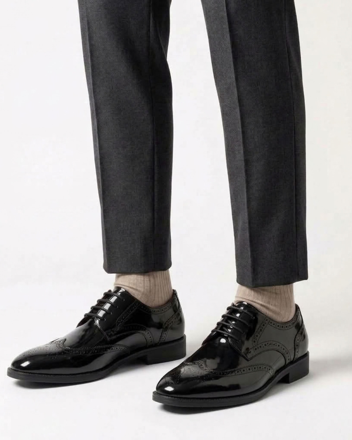 Brogue Lace-Up Dress Shoes For Men