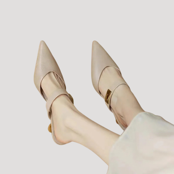 Women's Pointed Toe Heeled Mules