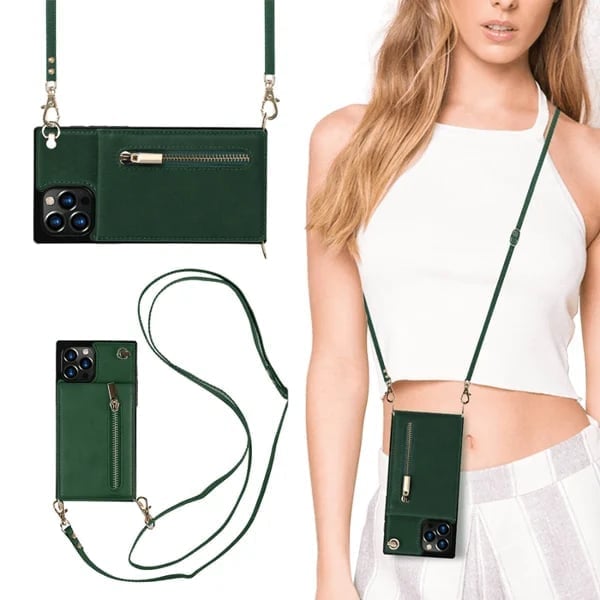 Leather iPhone Case with Zipped Card Holder – Stylish, Practical, and Secure
