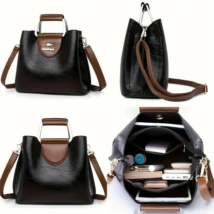 Isabella Elegant Cube-Shaped Leather Bag, view 6 - Elena Harper