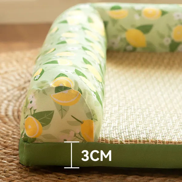Cat's Summer Cooling Mat with Cozy Raised Edge