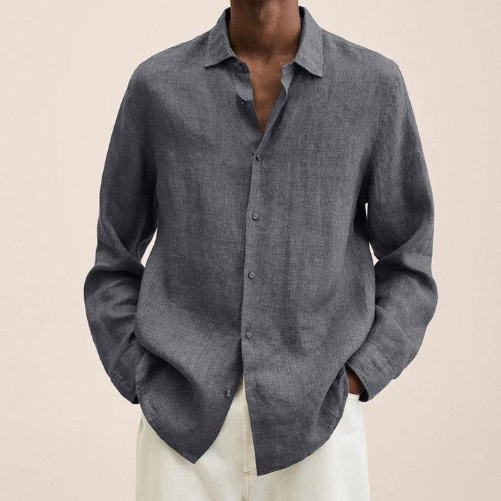 ELENA HARPER™  |  LINEN BUTTON-UP SHIRT FOR MEN