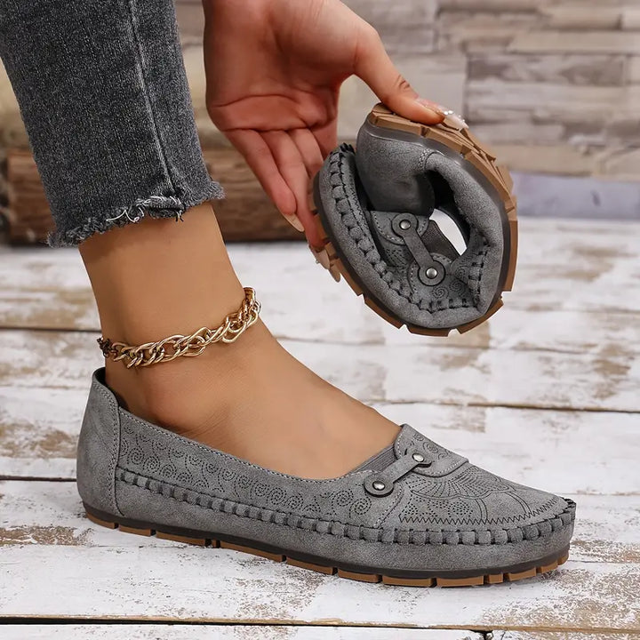 Leticia Women's Leather Shoes, Non-Slip & Soft, view 10 - Elena Harper