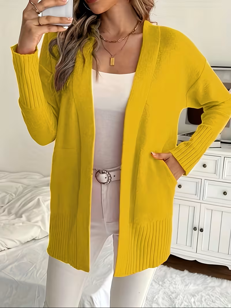 Caroline - Elegant Oversized Long Open Cardigan