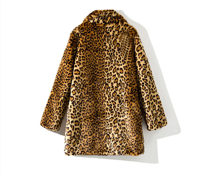 Printed Fur Effect Coat for Women - Narelle