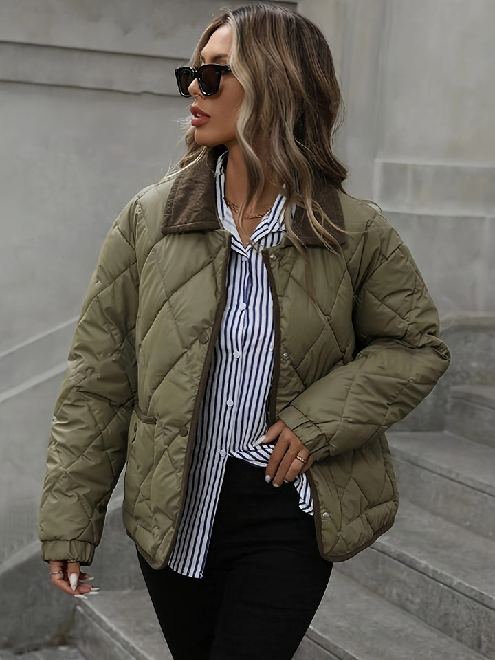 Sabine - Elegant Short Quilted Down Jacket