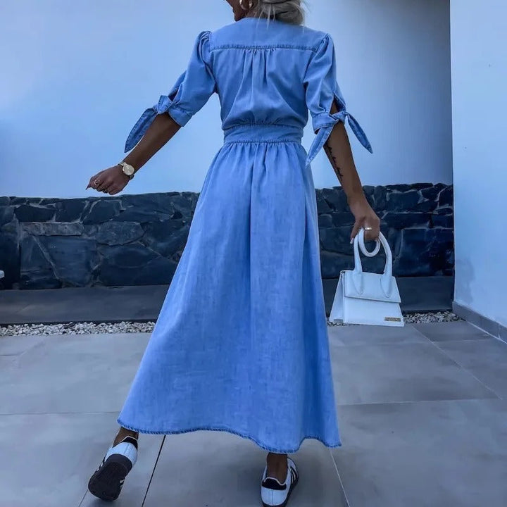 Marit Radiant Denim Dress - Elena Harper