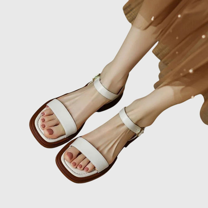 Celestia Orthopedic Leather Sandals - Elena Harper