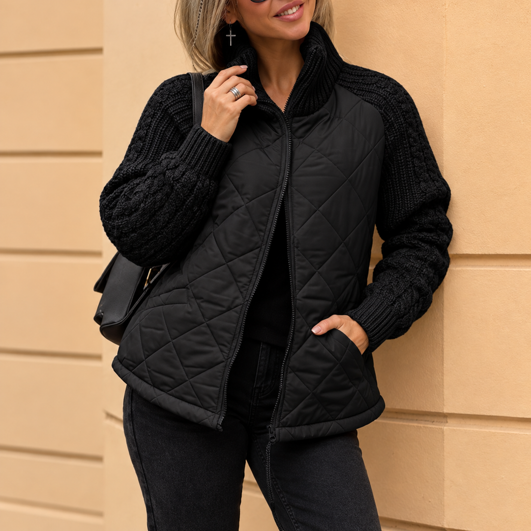 Nienke™ | Warm Padded Jacket with Knitted Sleeves