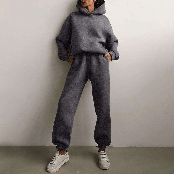 Women's Casual Hooded Tracksuit, view 6 - Elena Harper
