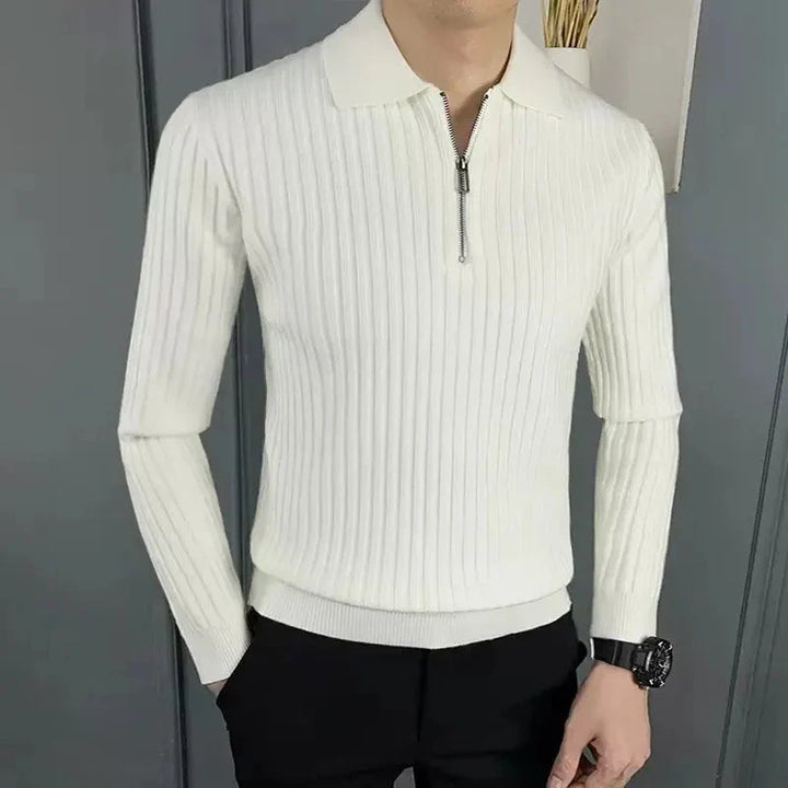 Maximilian | Modern and Elegant Zipper Sweater