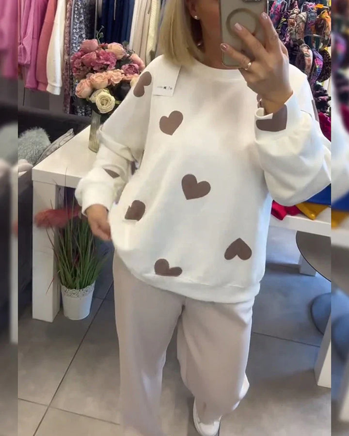 Anais Sweater With Hearts - Elena Harper