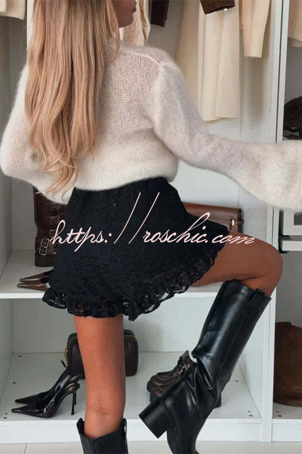 Elena Flared-Sleeve Mohair Sweater