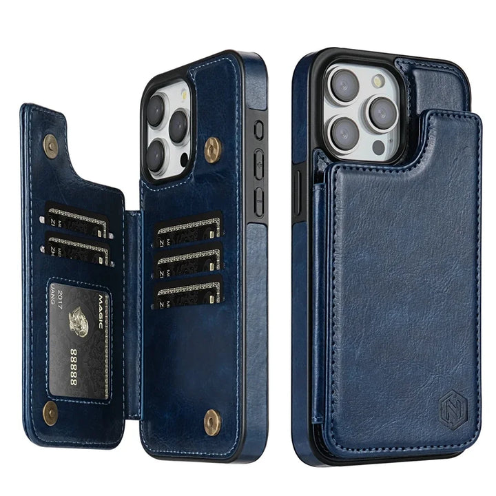 LeatherGuard Elegant Leather Case with Card Compartments and Magnetic Closure Vanero, view 9 - Elena Harper