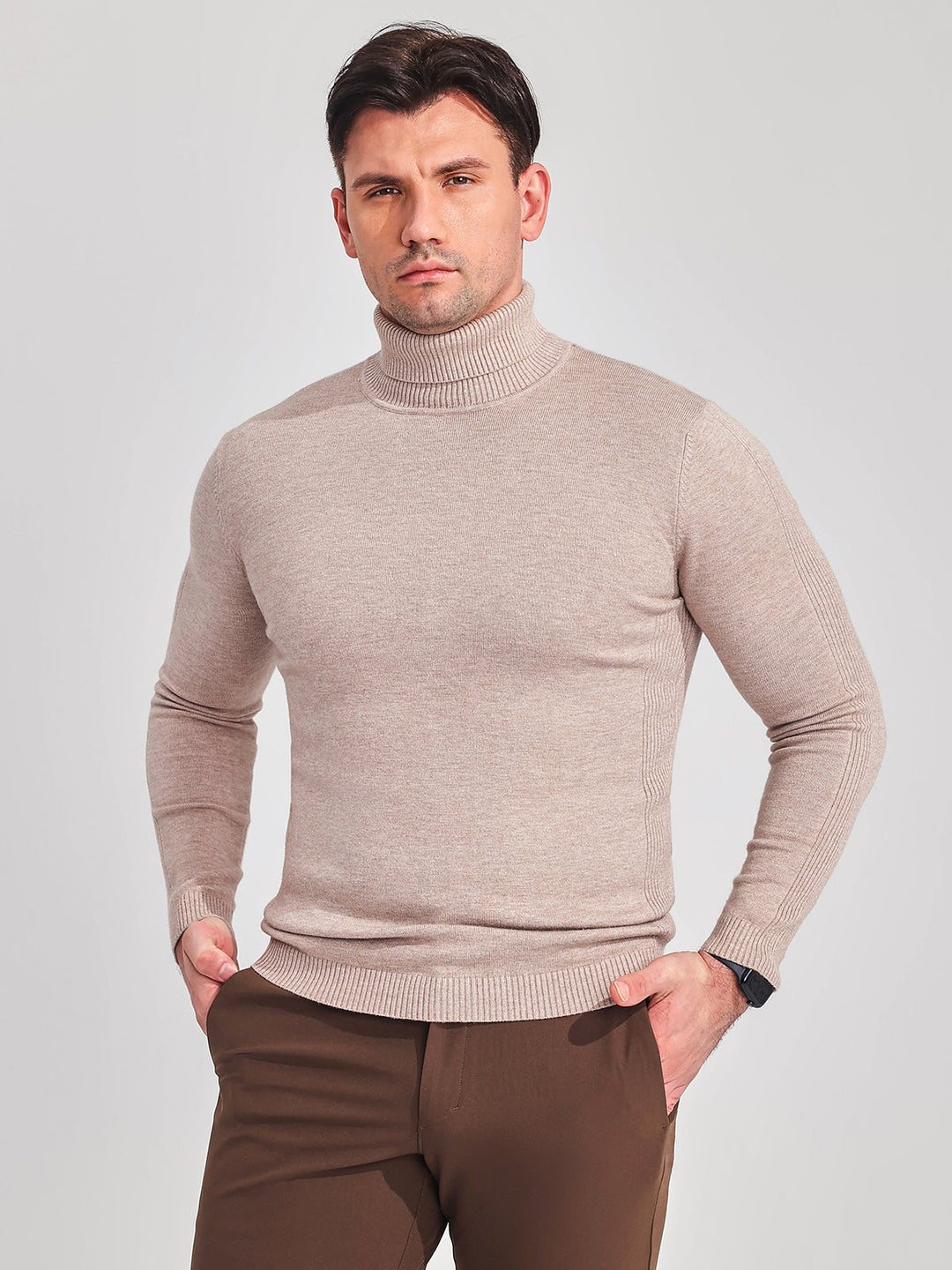 High Neck Polo Sweater
