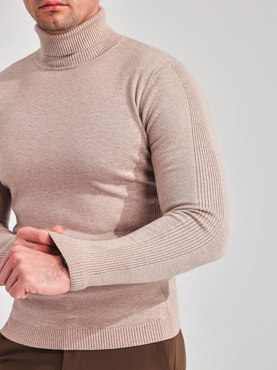 High Neck Polo Sweater
