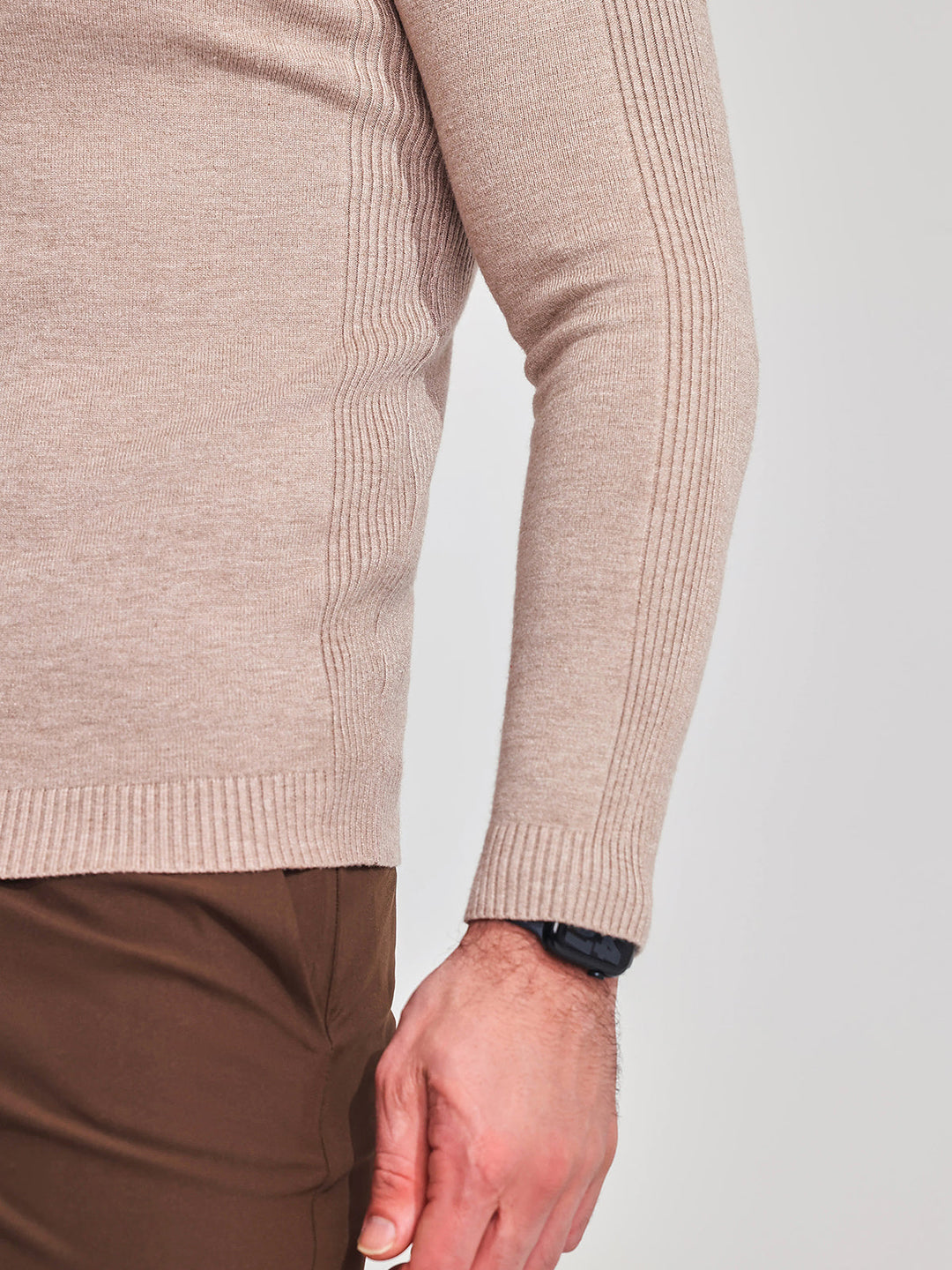 High Neck Polo Sweater