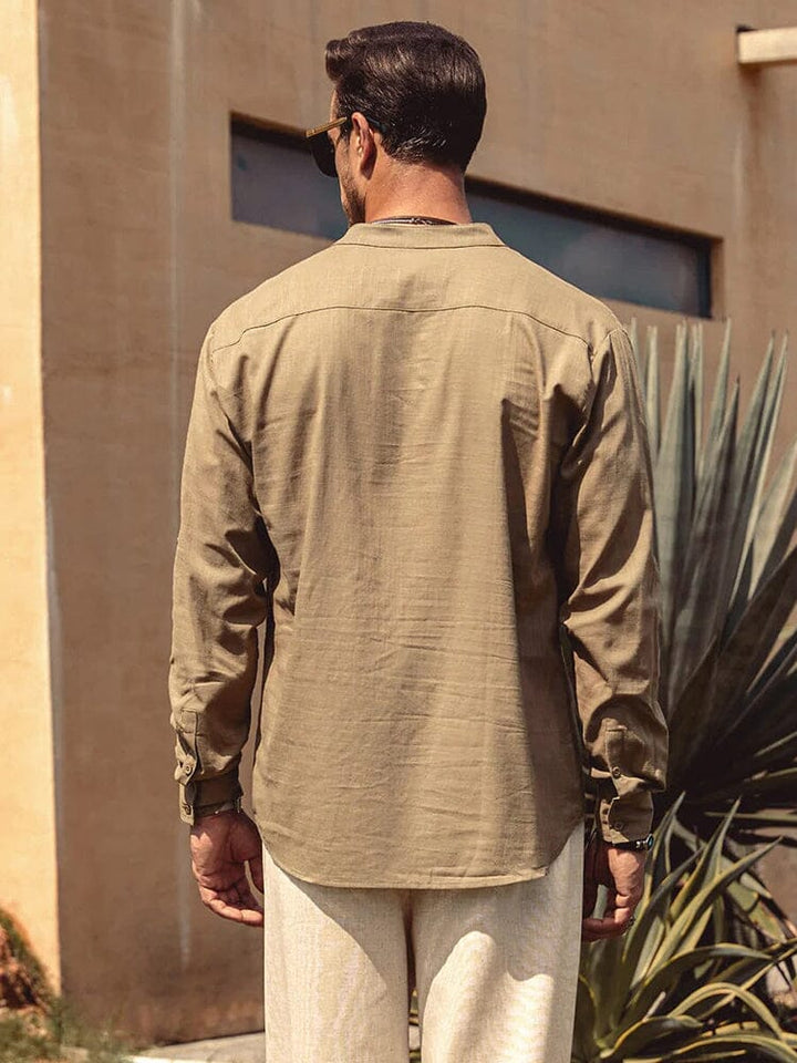 ELENA HARPER™  |  COTTON LINEN SHIRT FOR MEN