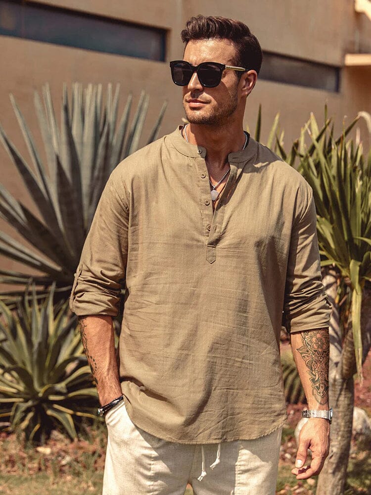 ELENA HARPER™  |  COTTON LINEN SHIRT FOR MEN