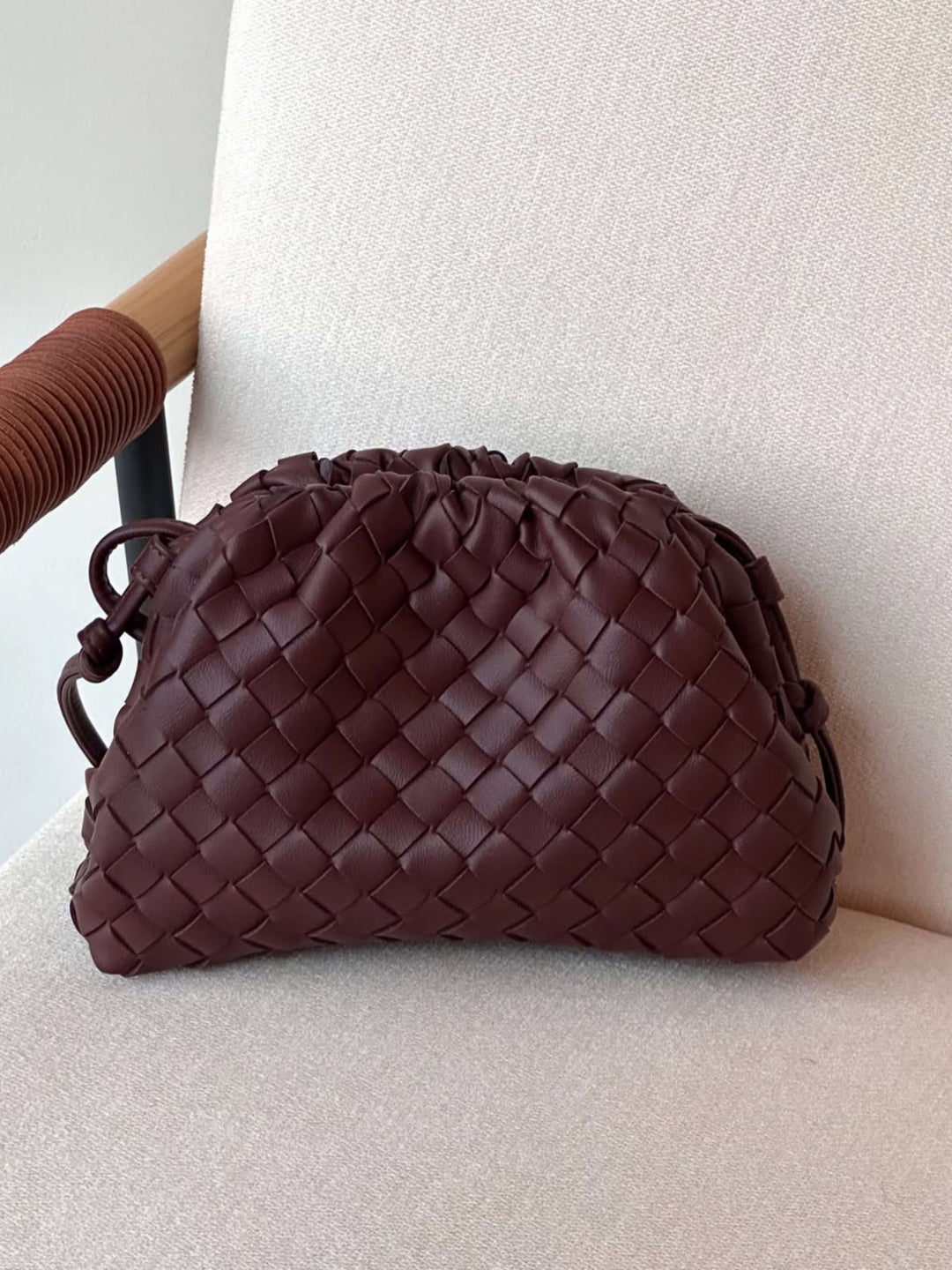 Heleina Elegant Woven Crossbody Bag, view 3 - Elena Harper