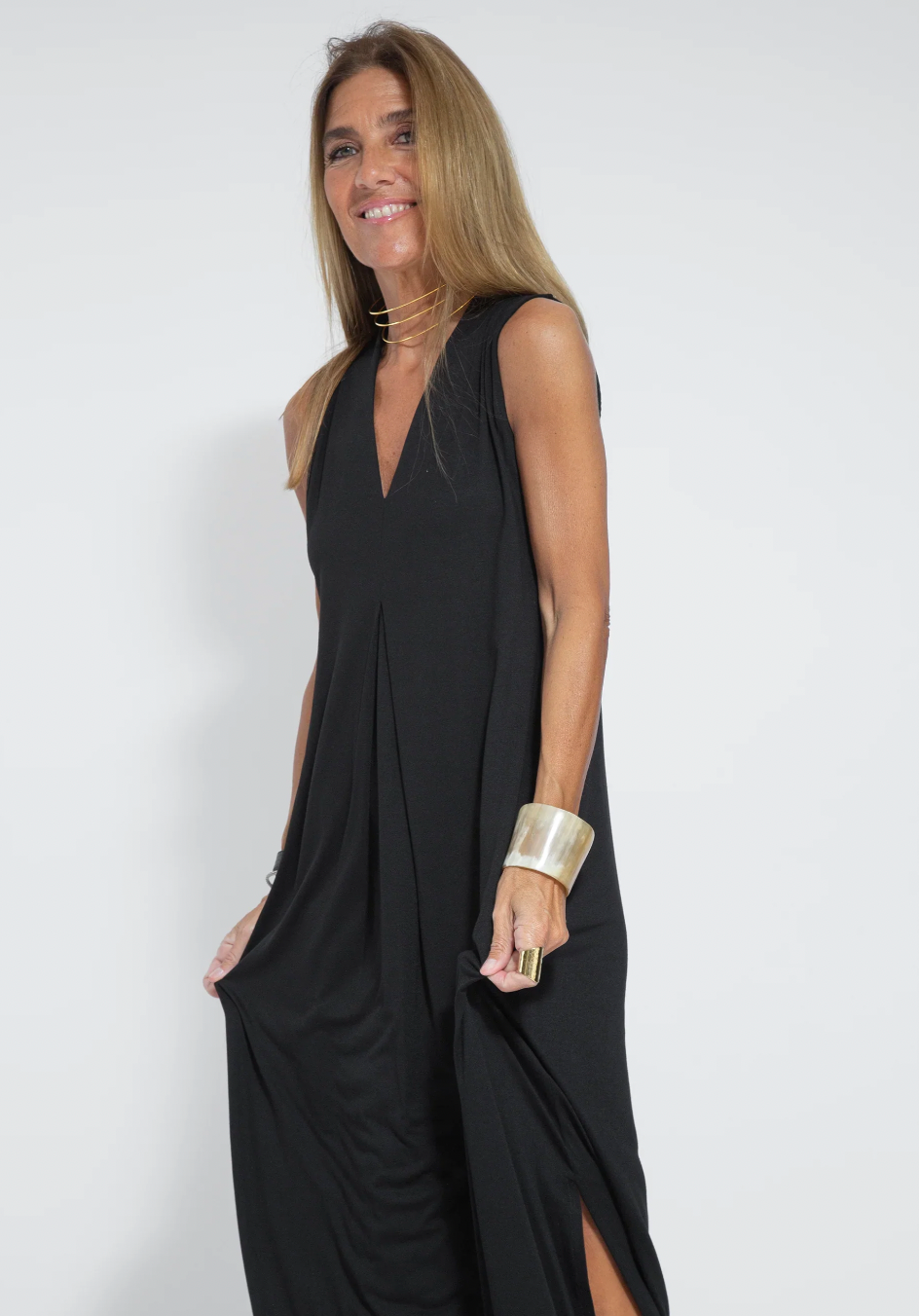 Kate – Long Dress & Vest Set