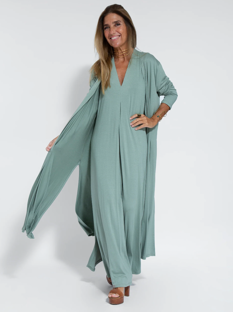 Kate – Long Dress & Vest Set