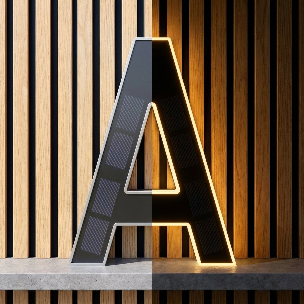 HausGlanz™ Modern Solar-LED House Number