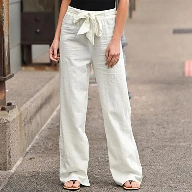 INGRID - STRETCH LINEN TROUSERS