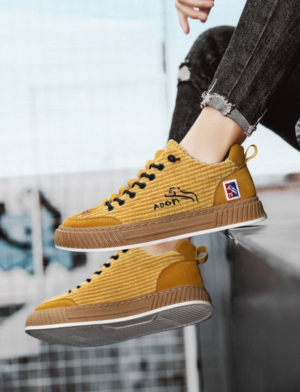 Men's Lace-Up Quilted Low Top Sneakers for Everyday Comfort, view 4 - Elena Harper