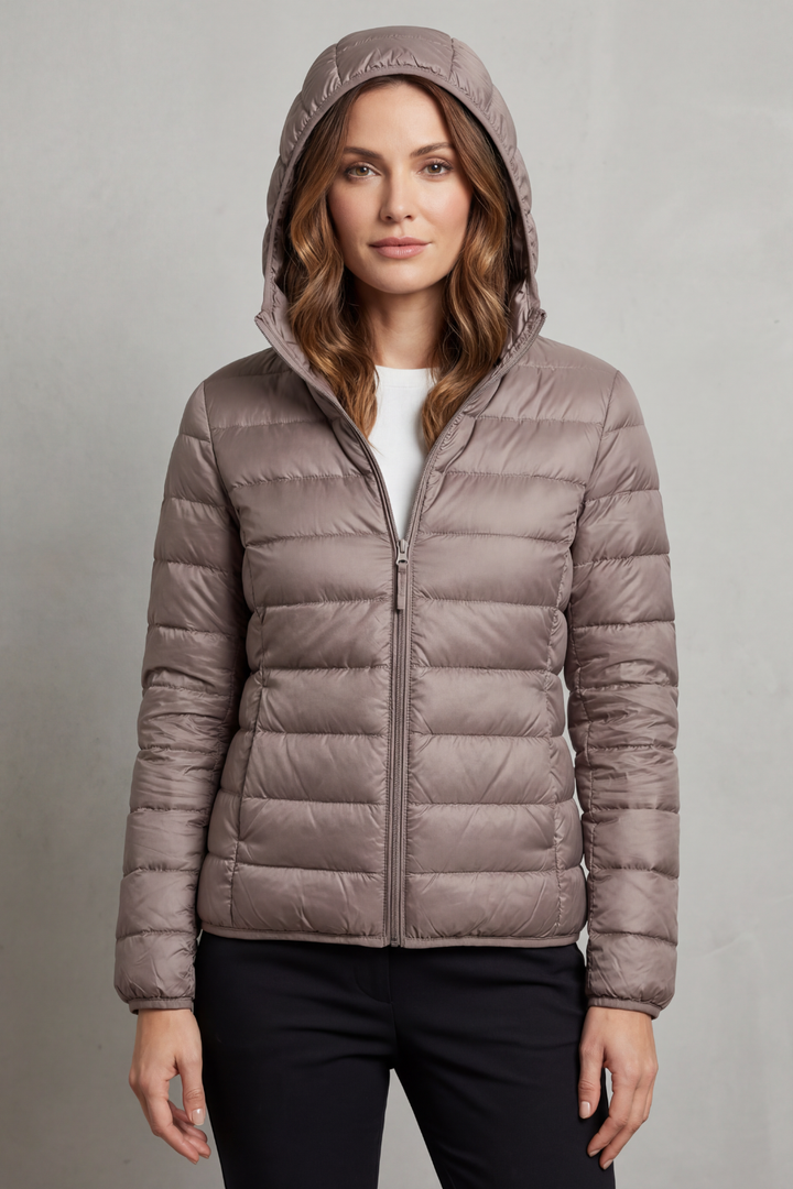 Montarello Women's Hooded Puffer Jacket – Lightweight & Packable
