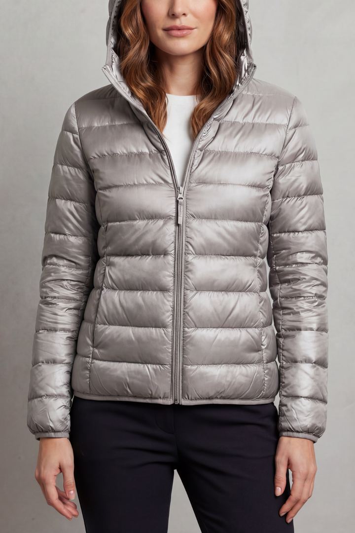 Montarello Women's Hooded Puffer Jacket – Lightweight & Packable