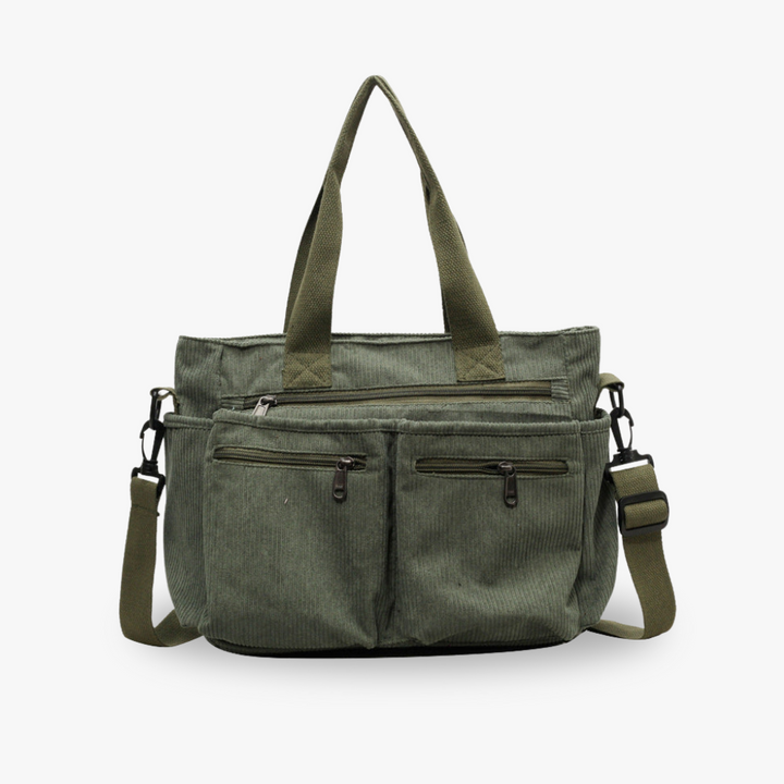 Spacious Corduroy Bag with Shoulder Strap – Elegant and Practical for Everyday Use