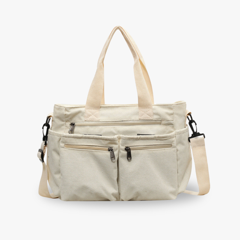 Spacious Corduroy Bag with Shoulder Strap – Elegant and Practical for Everyday Use